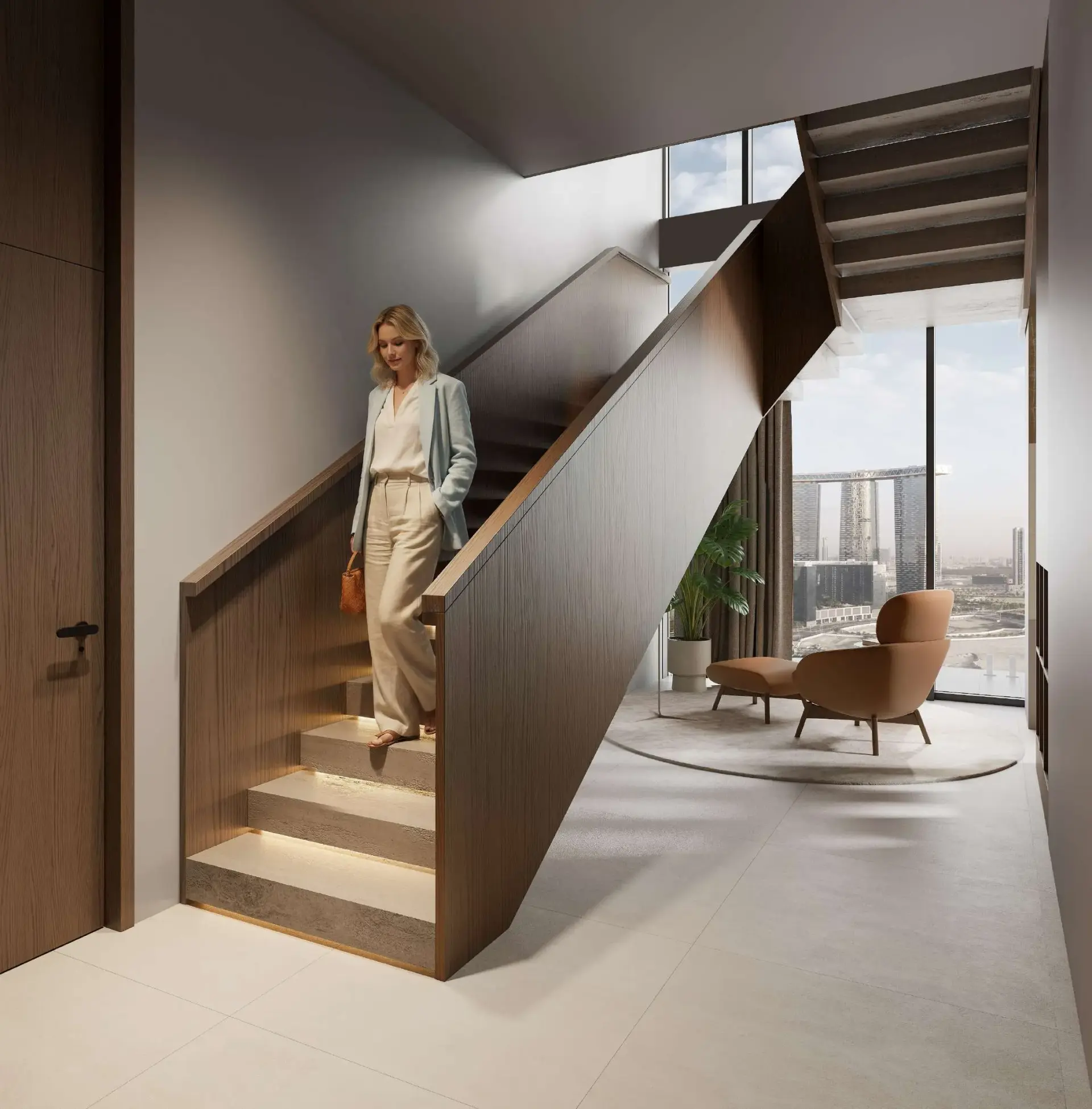 Duplex staircase at A1LA Residence