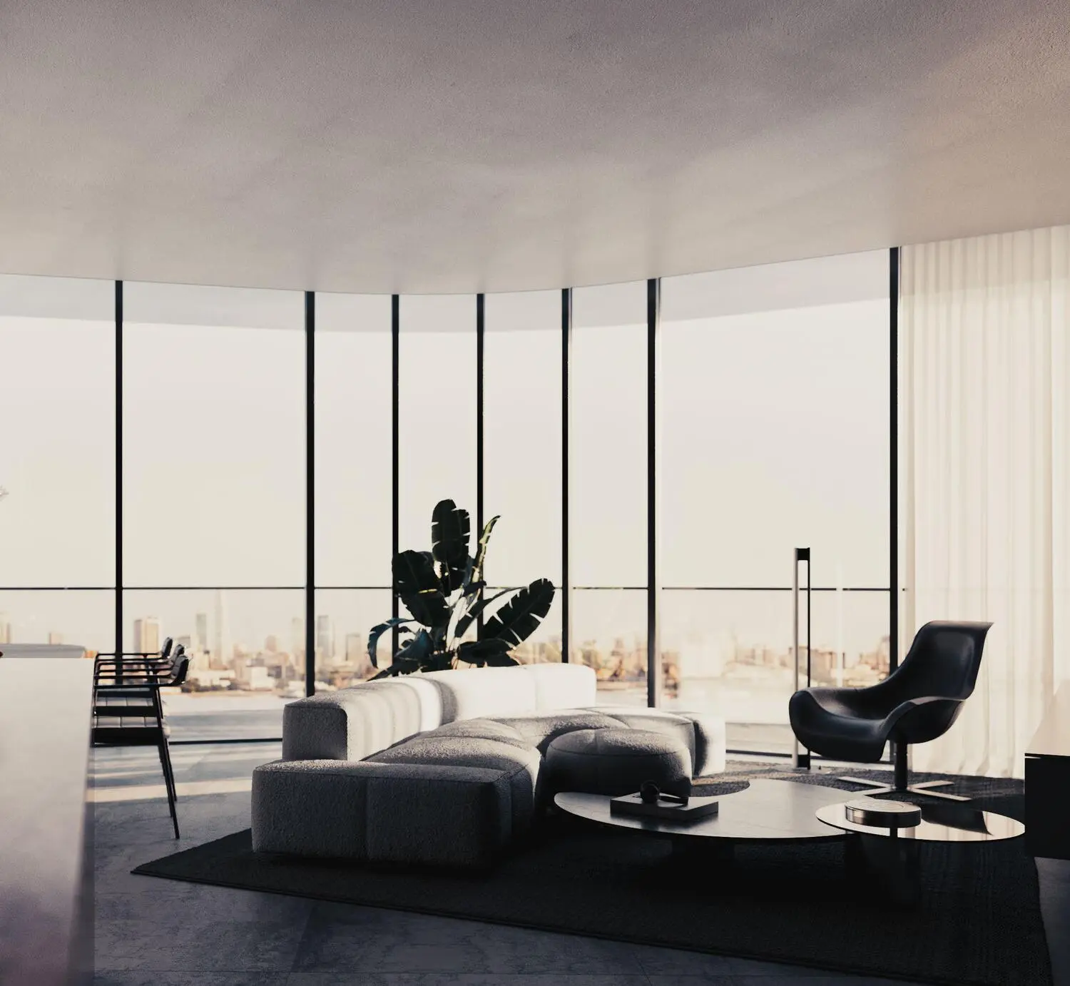 BRABUS Island living space with waterfront view