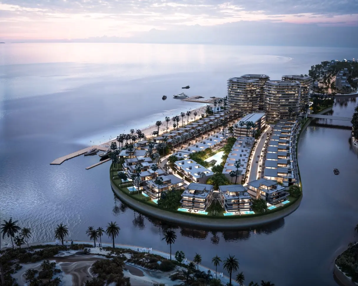 BRABUS Island Chapter Two villas aerial view in Al Raha