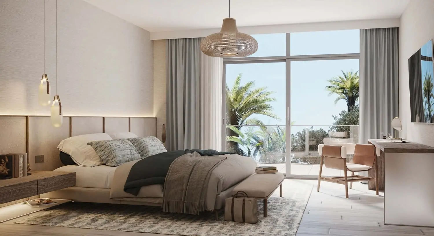 Kayan Villas Rawya bedroom opening onto a first-floor terrace