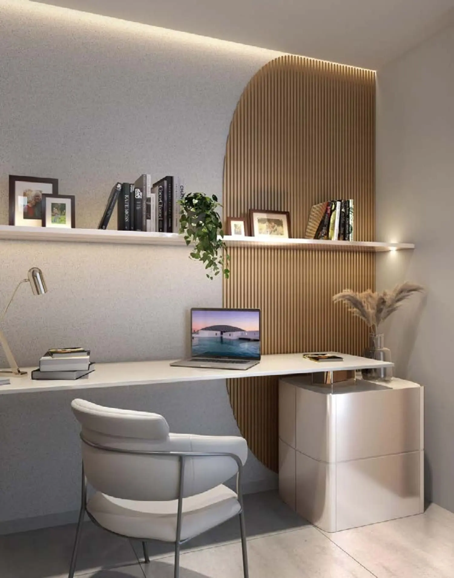Louvre Abu Dhabi Residences study desk by Aldar on Saadiyat Island, Abu Dhabi