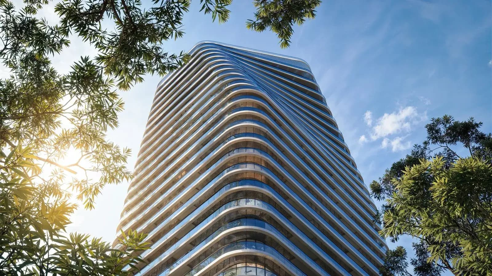 Marlin Icon exterior facade, canal-front tower, Al Reem Island, Abu Dhabi