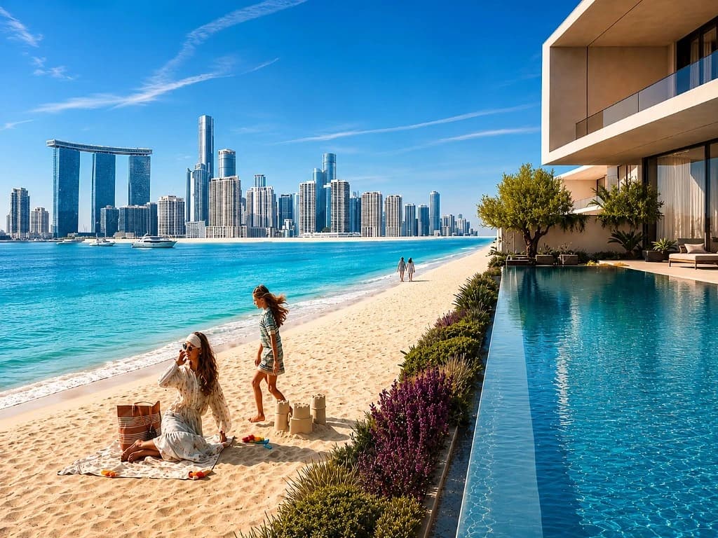 Beach lifestyle at Marsa Al Saadiyat on Saadiyat Island, Abu Dhabi