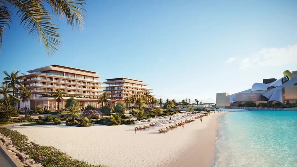Nobu Residences beachfront landscape by Desert Ink on Mamsha Al Saadiyat, Saadiyat Island, Abu Dhabi