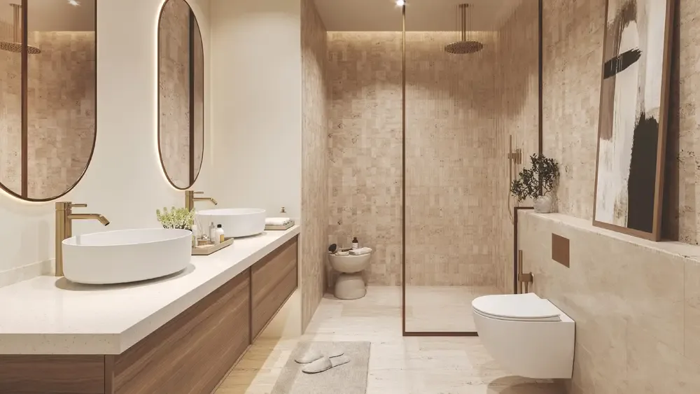 Interior living space at Sama Yas, Yas Park, Yas Island, Abu Dhabi