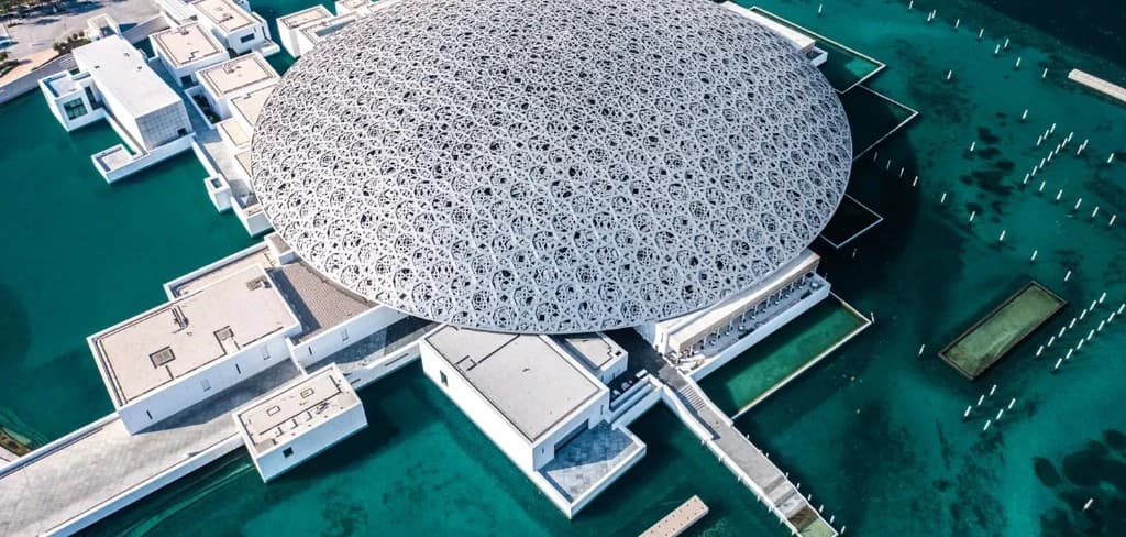 Louvre Abu Dhabi museum in Saadiyat Cultural District on Saadiyat Island, Abu Dhabi