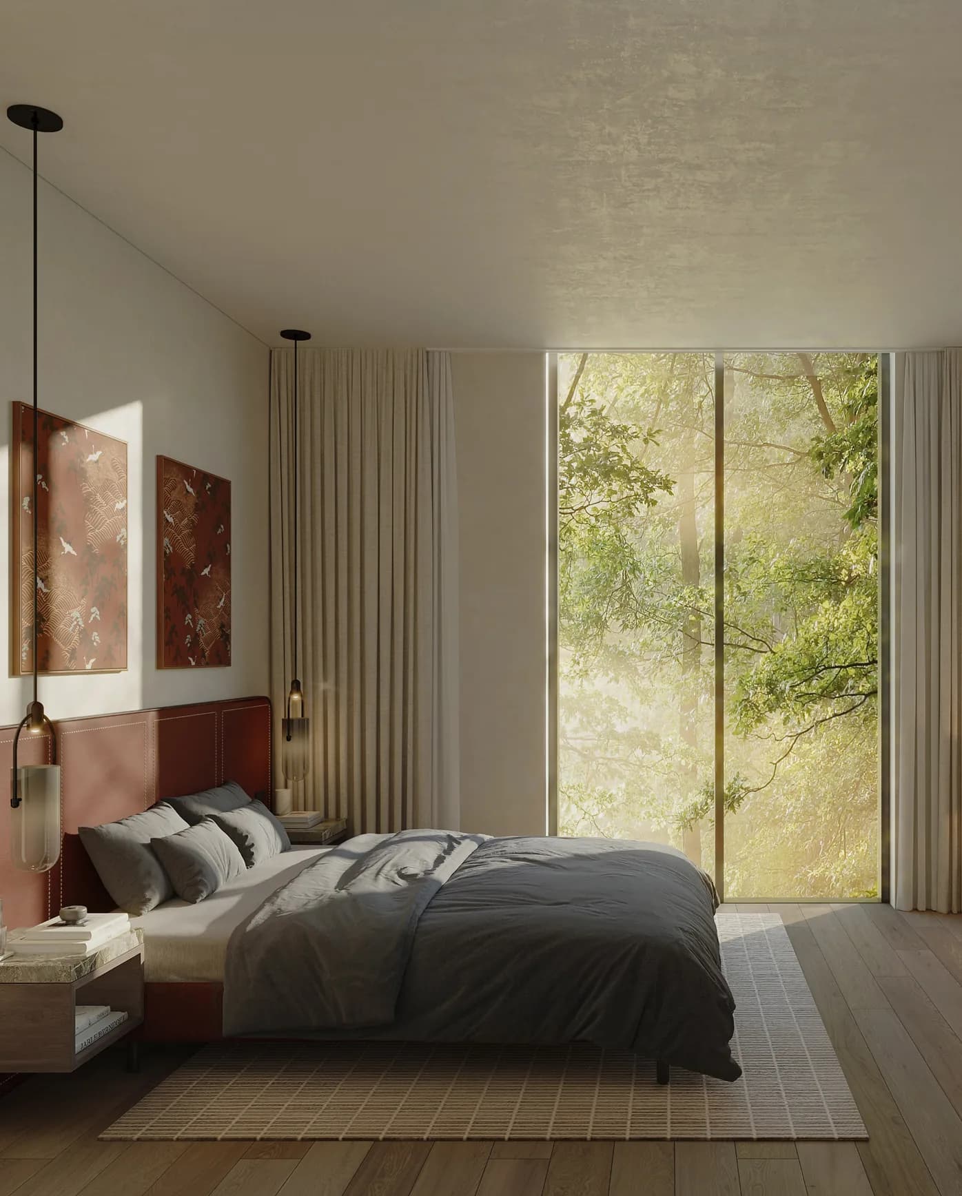 Sei Saadiyat bedroom interior with garden outlook in Saadiyat Cultural District, Abu Dhabi