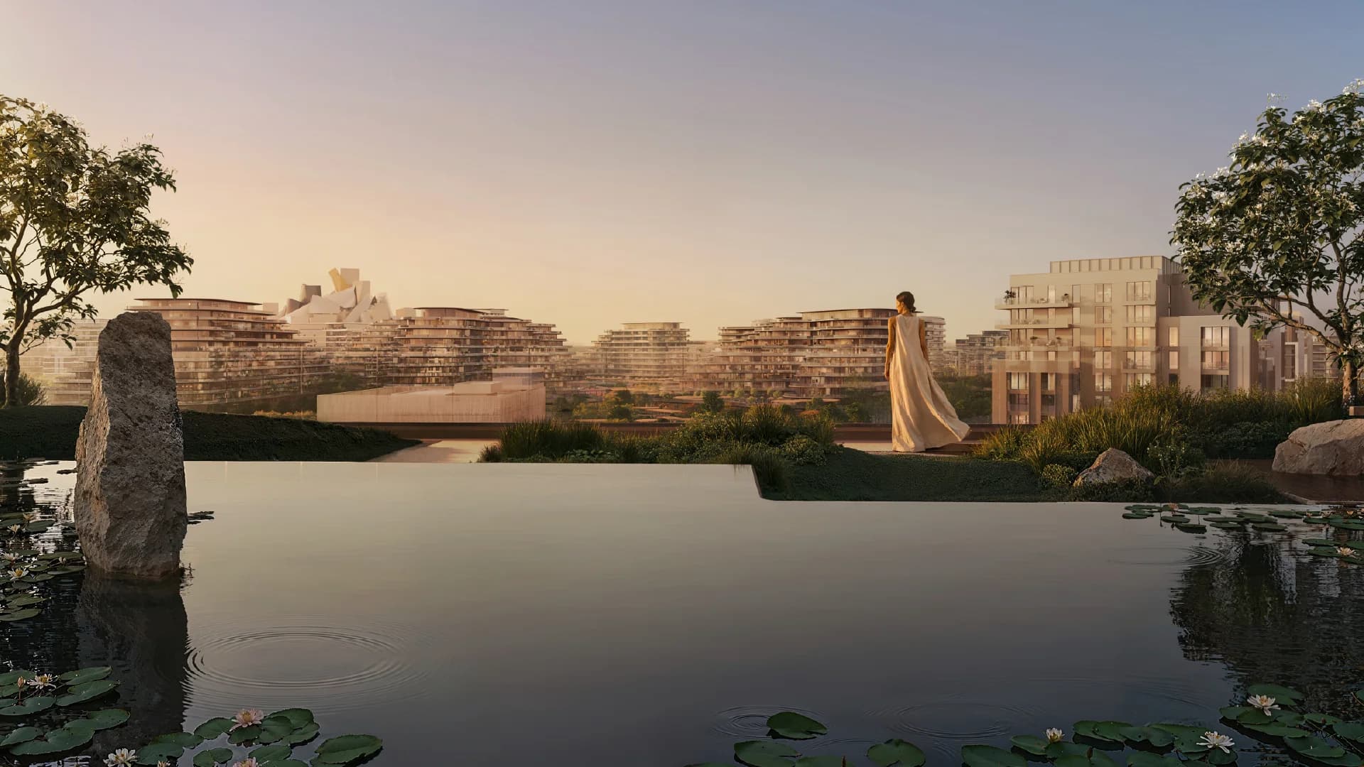 Sei Saadiyat Serenity Pool terrace overlooking Saadiyat Cultural District, Abu Dhabi