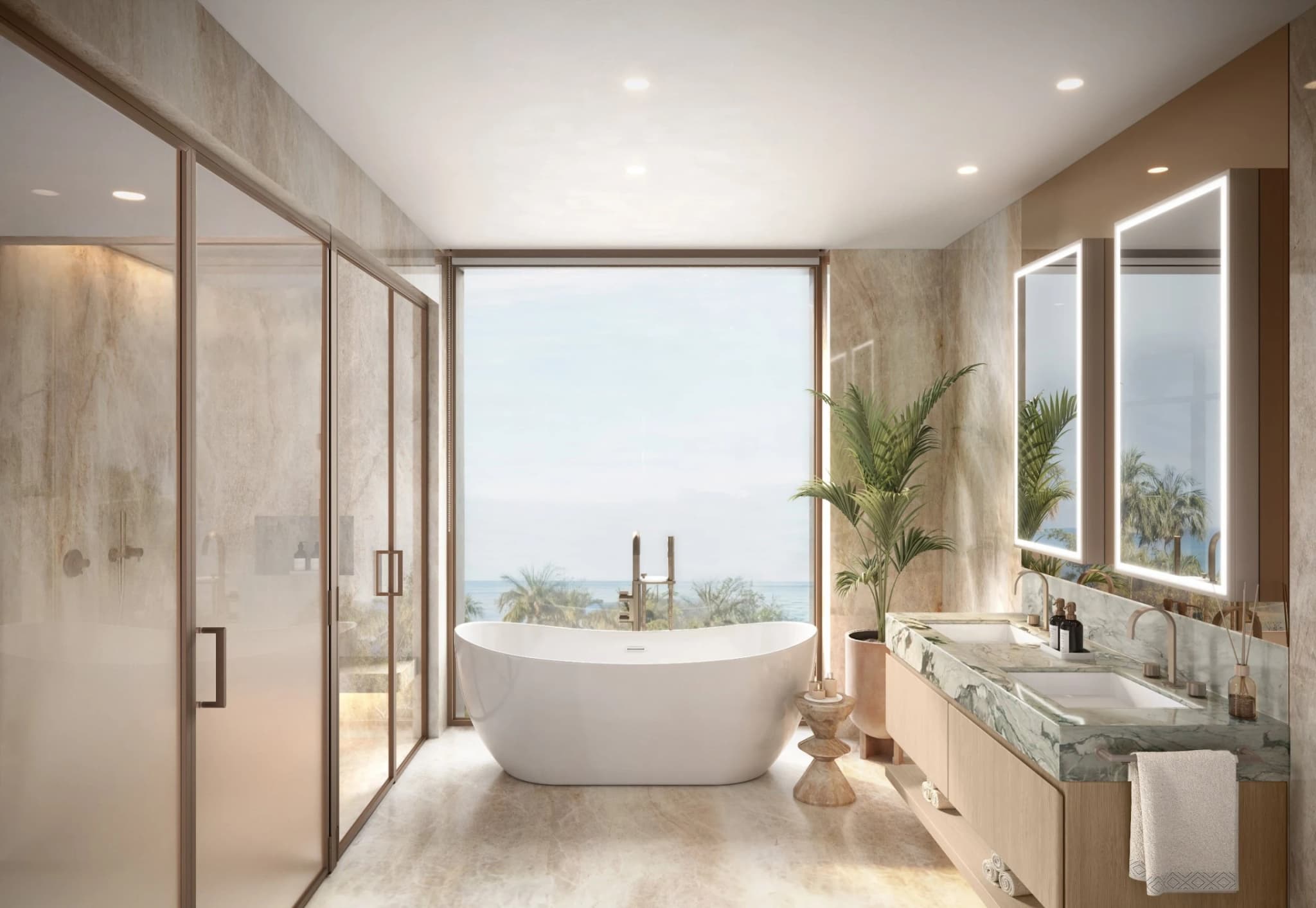 3-bedroom garden | Courtyard outlook, Signature garden residence courtyard with sea outlook at Solaya, La Mer, Dubai