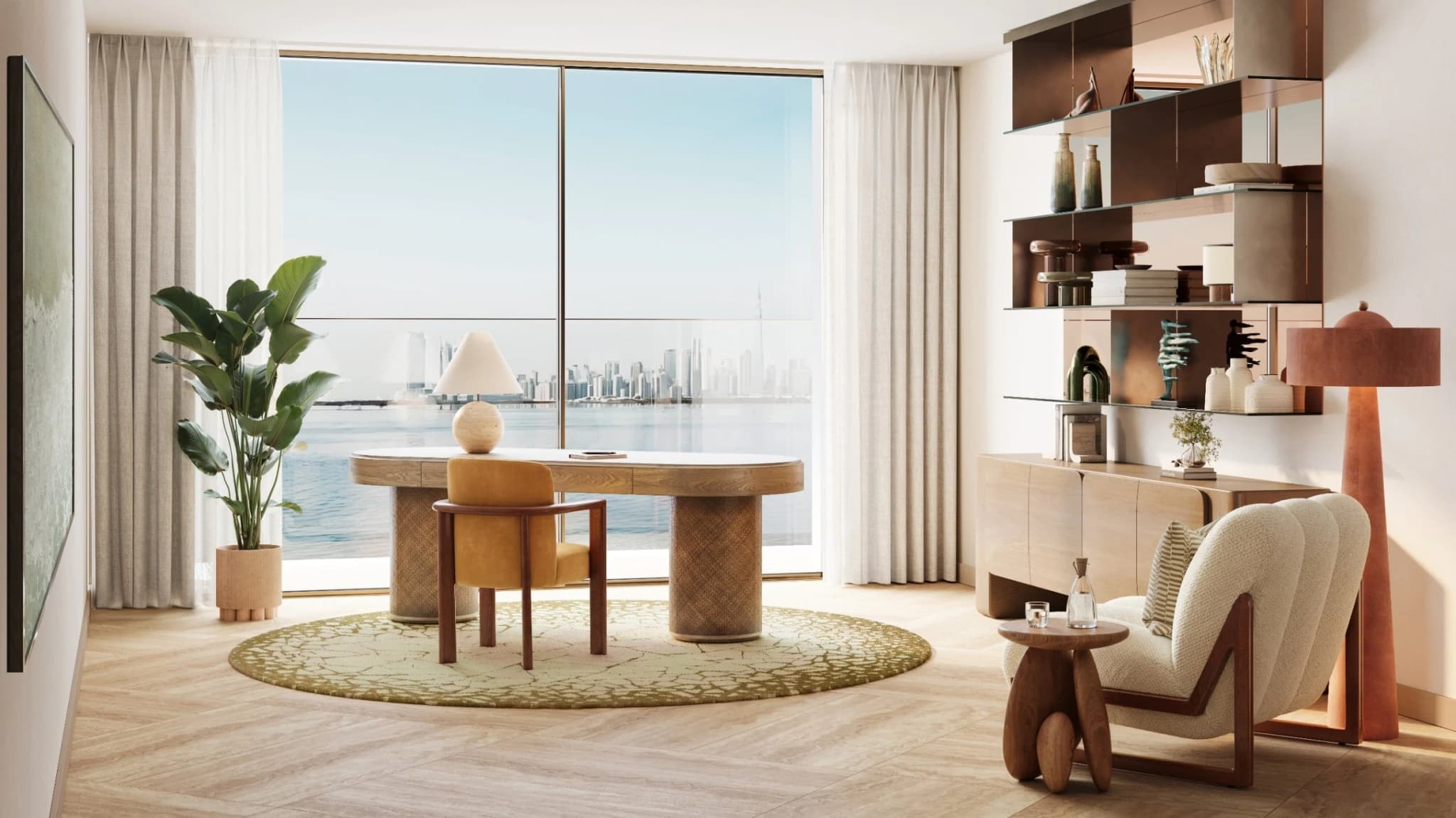 Penthouse | Kitchen and dining, Solaya penthouse show kitchen and dining at La Mer, Dubai