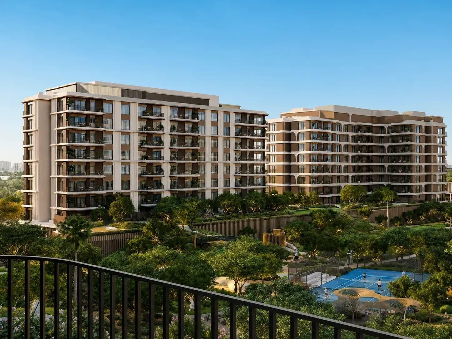 Park courtyard residences at The Canopies at Yas Point on Yas Island