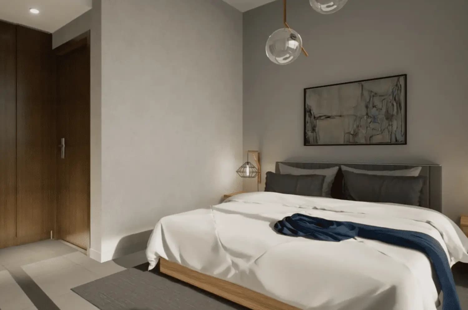 Bedroom interior at The Icon Tower by Advanced Properties