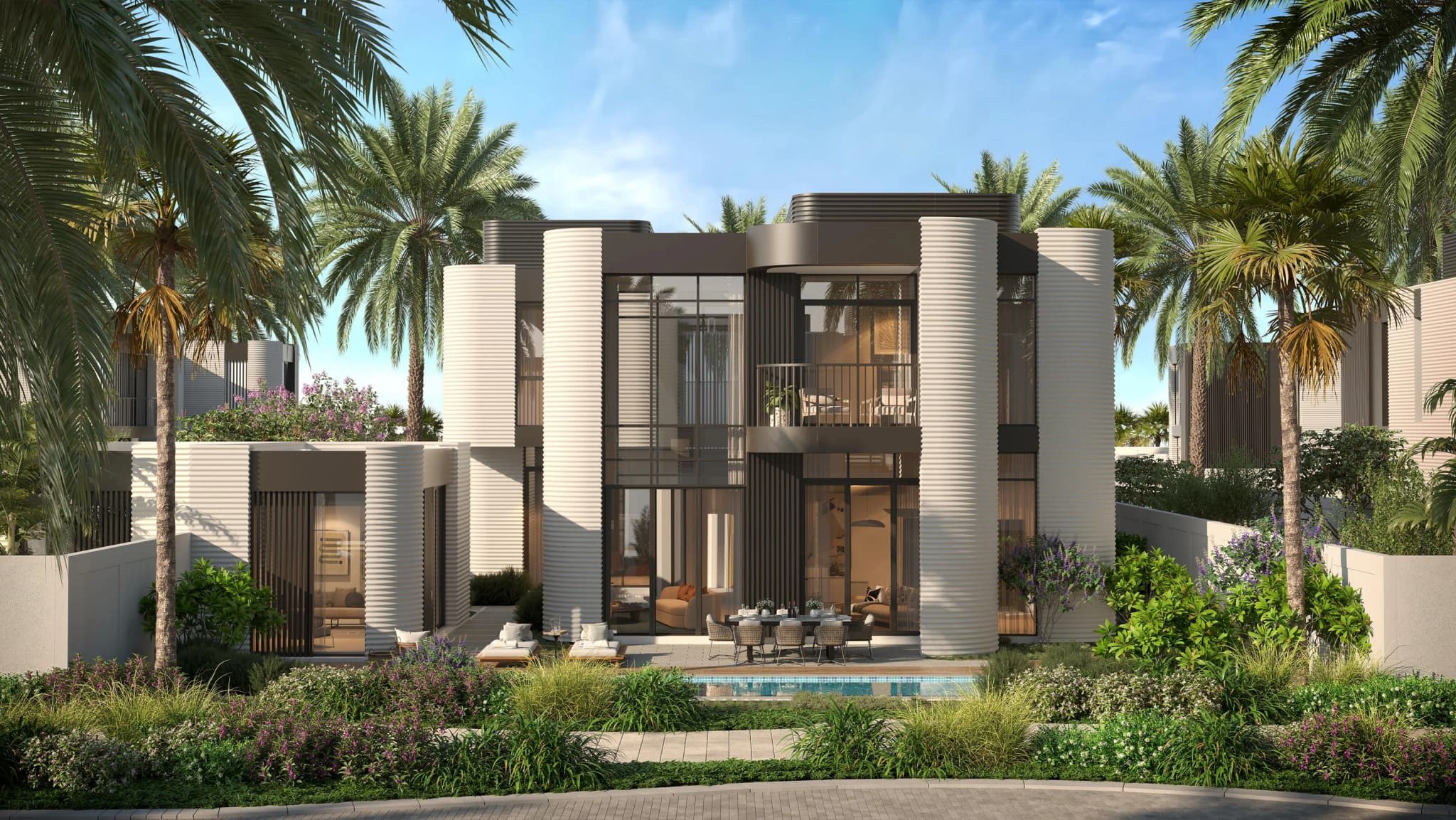 Yas Riva Reserve 4-bedroom inland villa exterior on Yas Island by Aldar