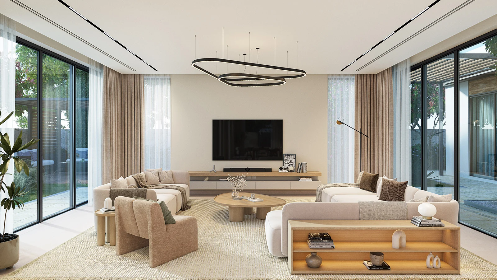 Al Naseem Villas living area by Modon, Hudayriyat Island, Abu Dhabi