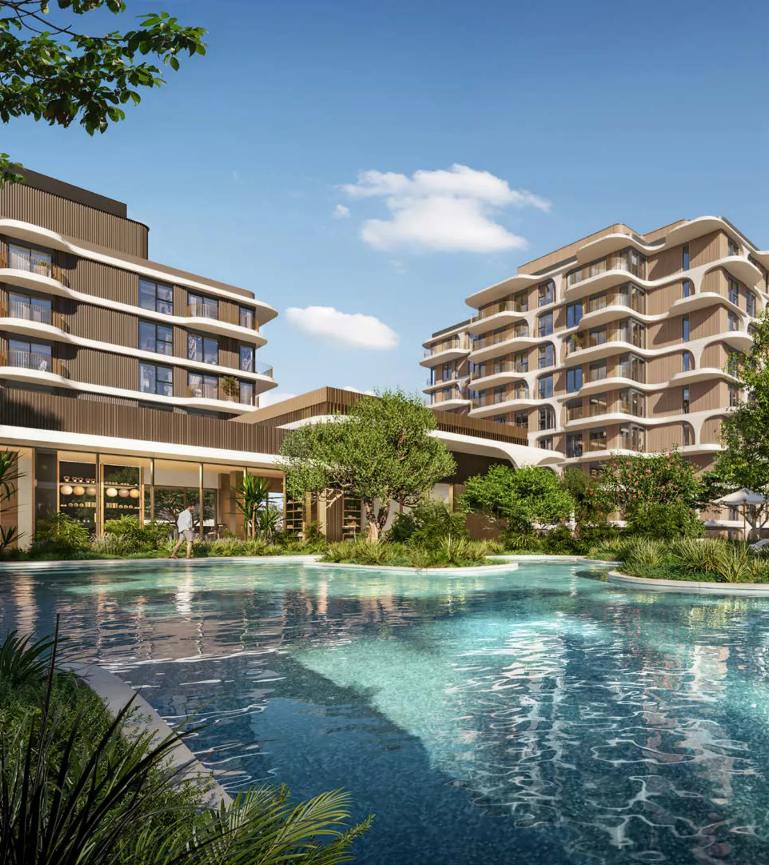 The Beach House Fahid resort-style pools on Fahid Island, Abu Dhabi