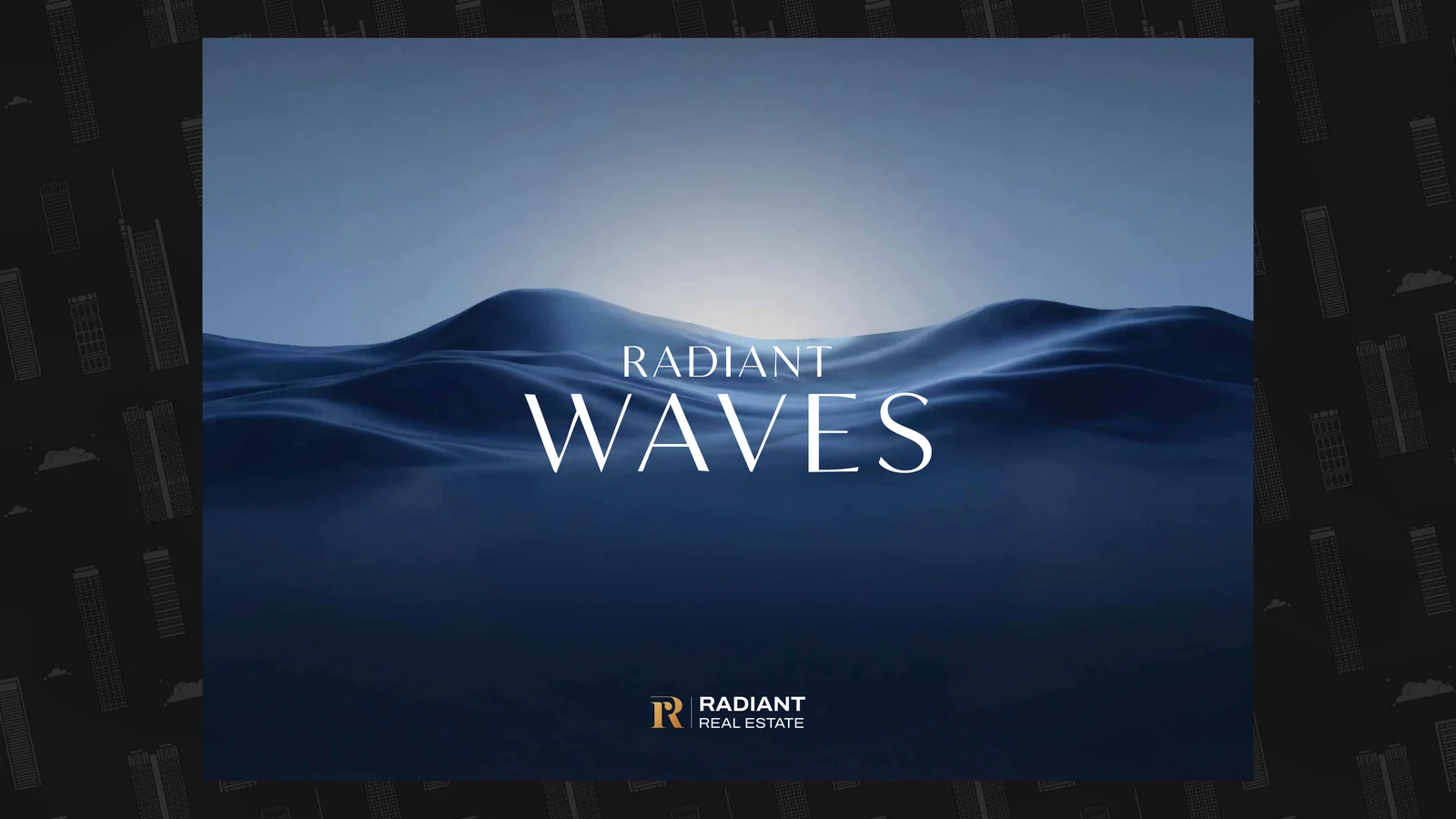 Radiant Waves waterfront residential tower on Al Reem Island Abu Dhabi canal front rendering
