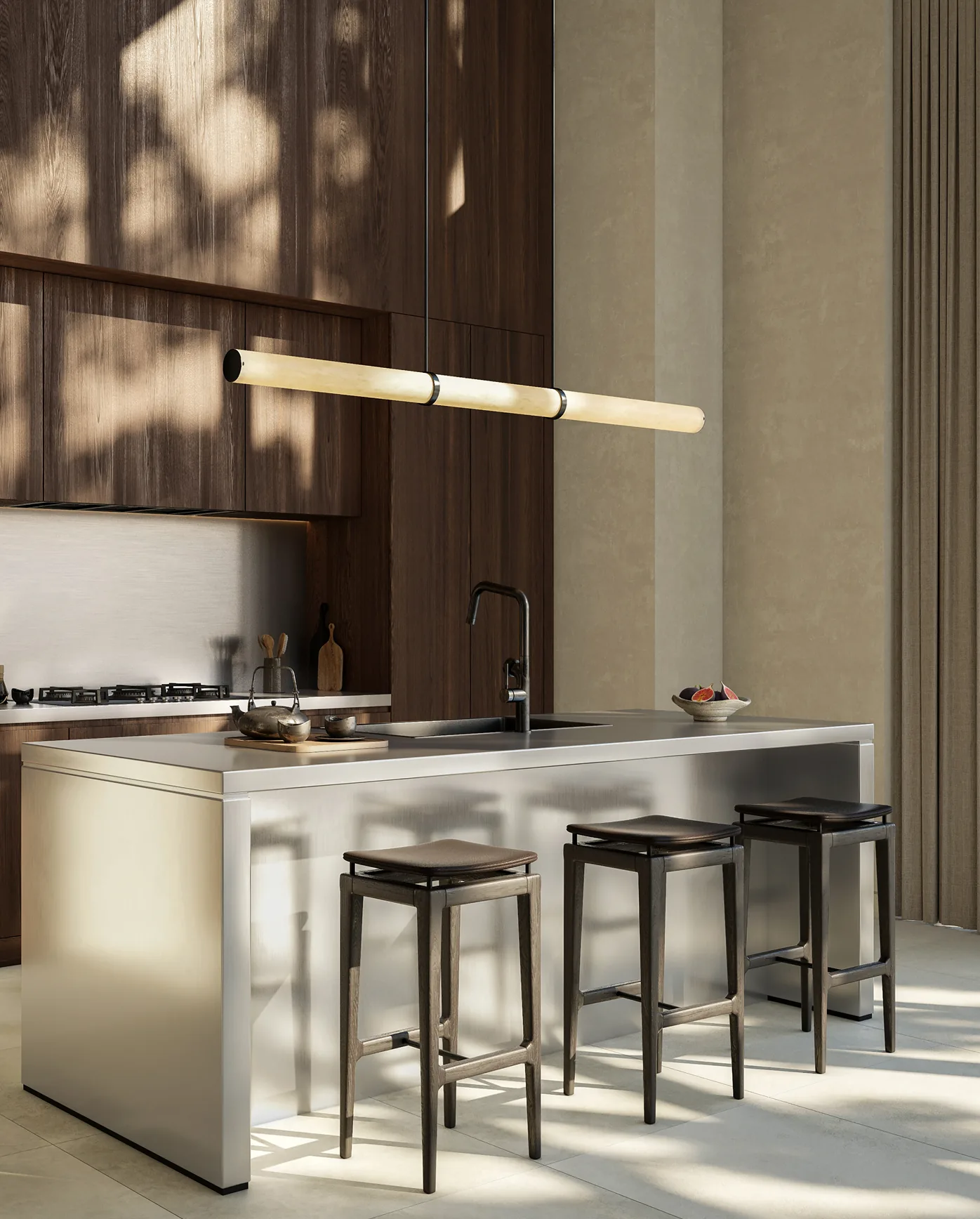 Sei Saadiyat kitchen interior with Kanso finishes in Abu Dhabi