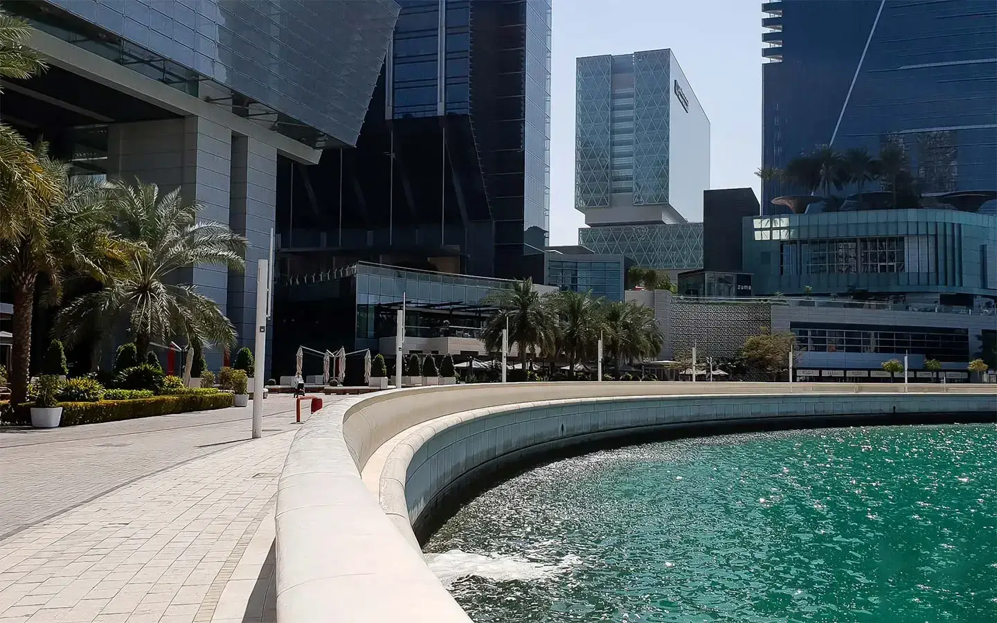 Address Residences Al Maryah Island, Al Maryah Island, Abu Dhabi: waterfront promenade along the island.