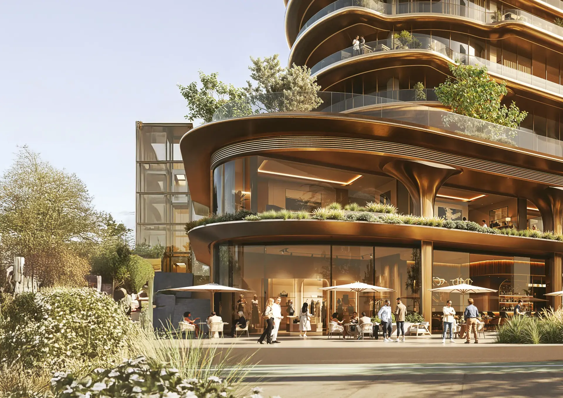 Waterfront lounge and dining terrace at Jumeirah Residences at Al Maryah Island, Abu Dhabi