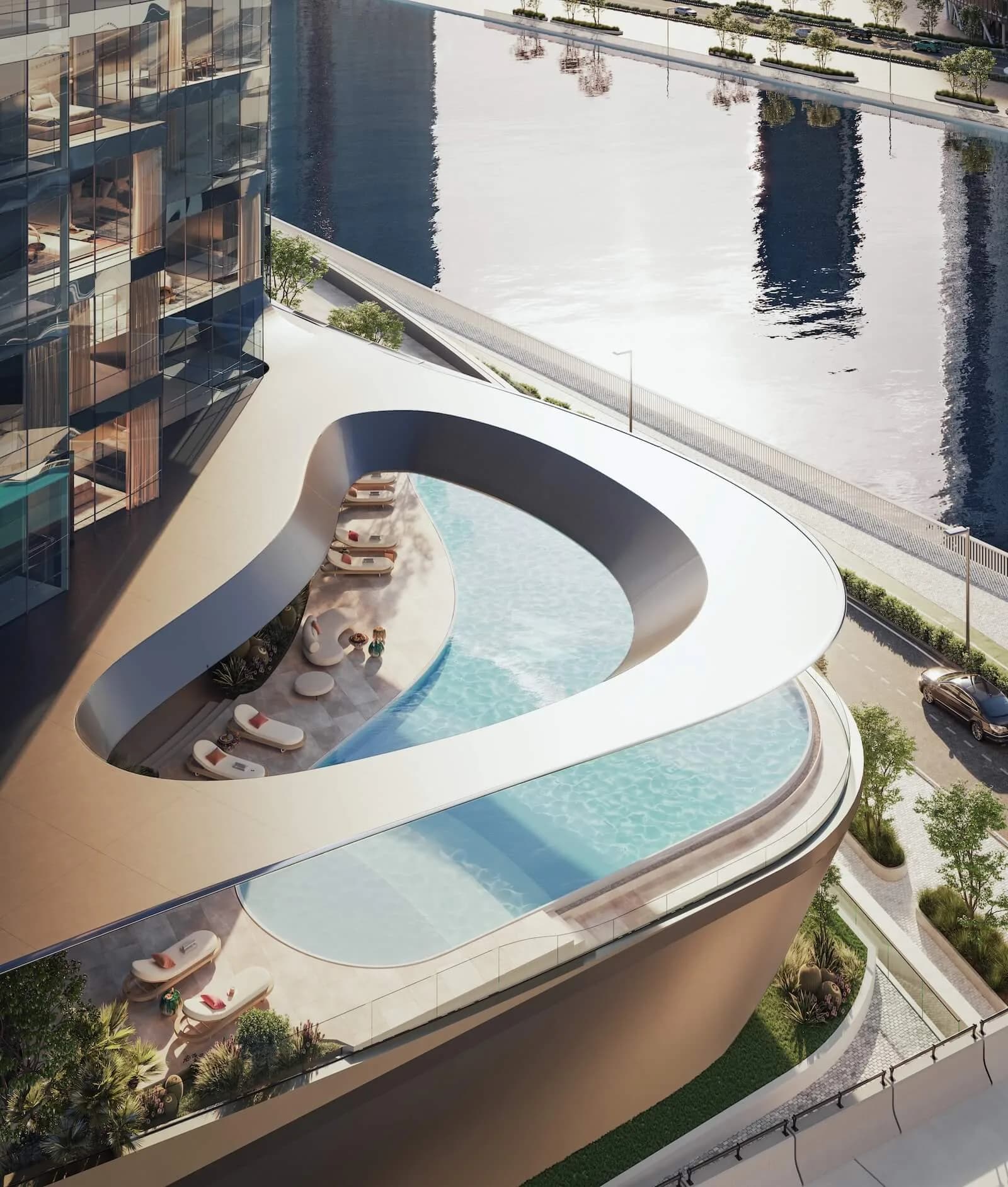 Indicative Taraf branded residence pool deck