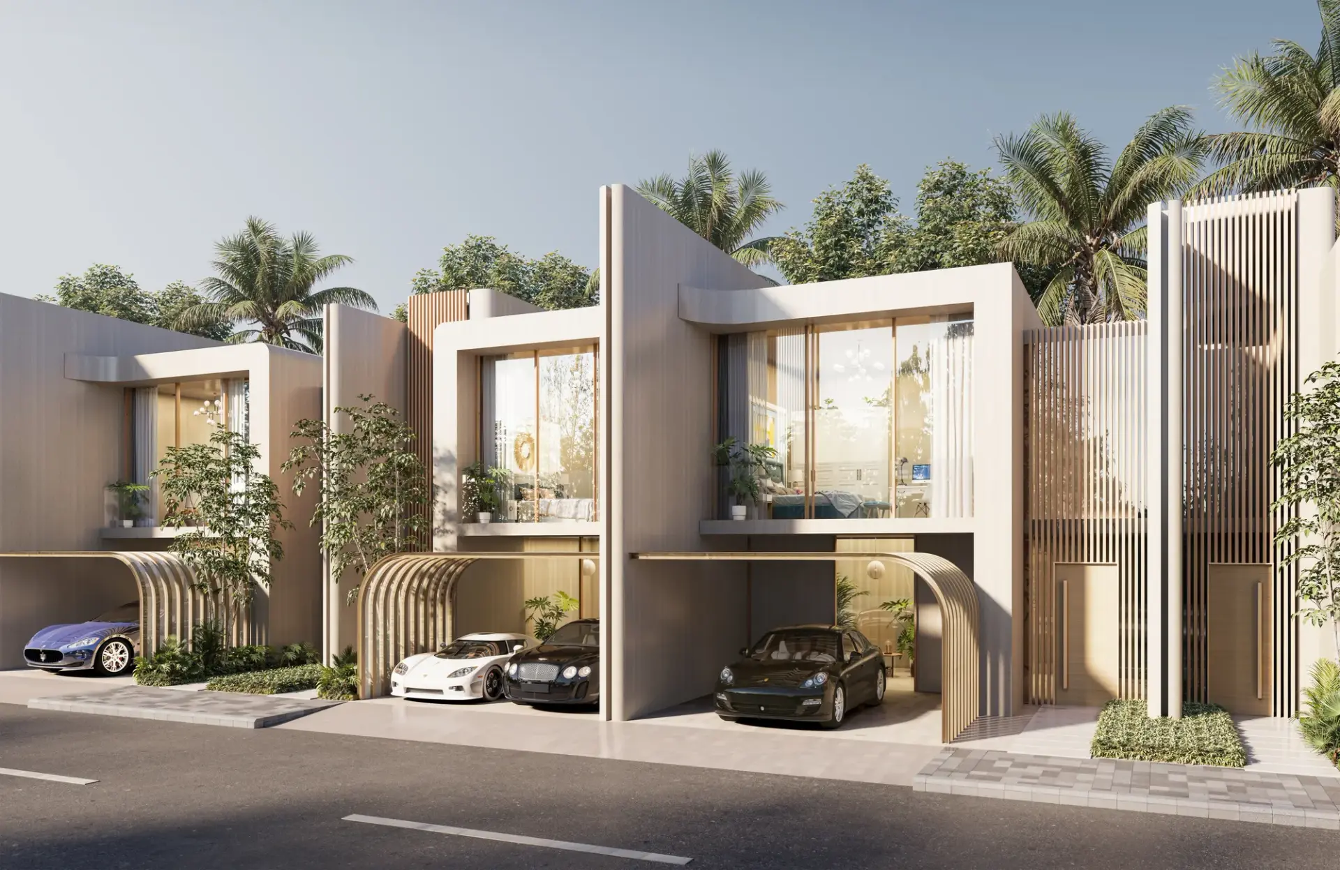 Villa master bedroom render at Manchester City Yas Residences on Yas Island, Abu Dhabi