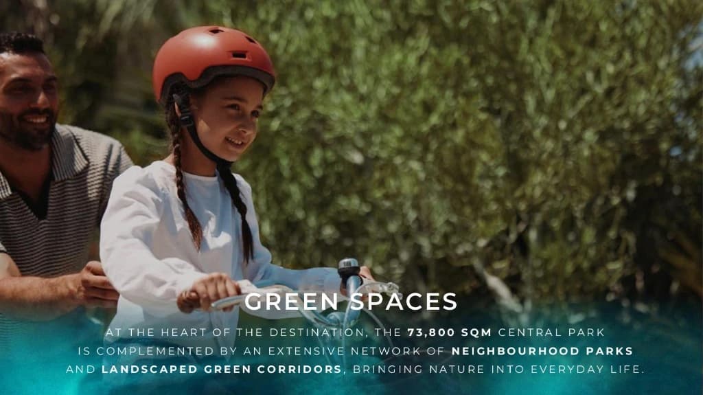 Central park and green spaces at Marsa Al Saadiyat on Saadiyat Island, Abu Dhabi