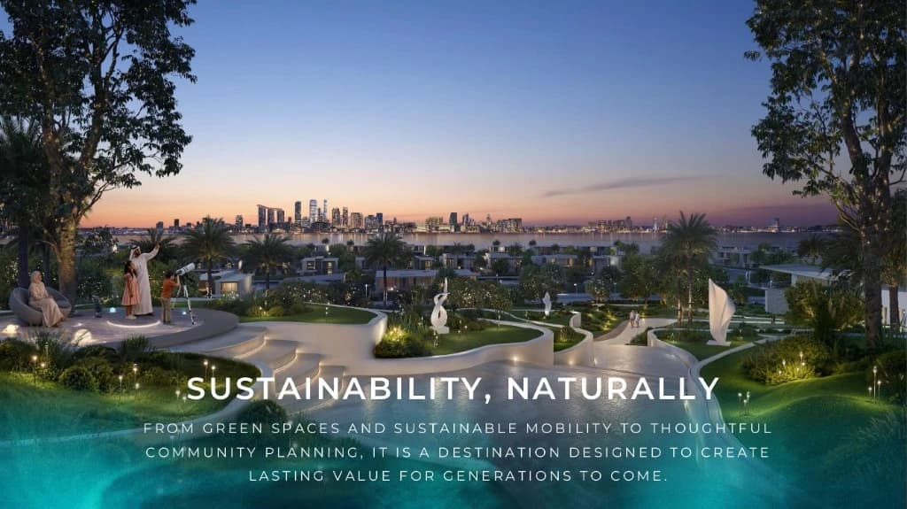 Sustainability and green living principles in the Marsa Al Saadiyat masterplan, Abu Dhabi
