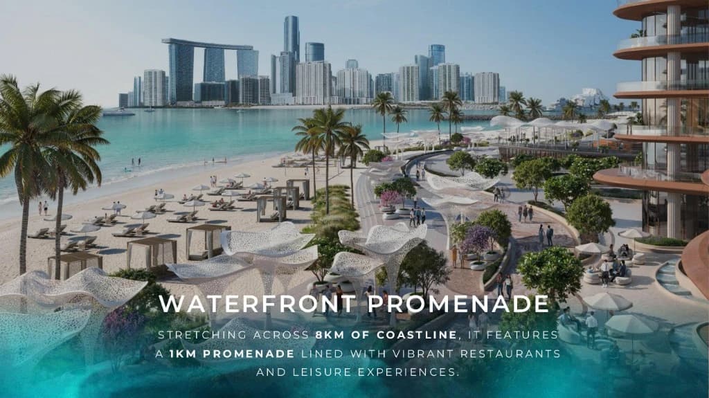 Waterfront promenade and marina walk at Marsa Al Saadiyat, Saadiyat Island, Abu Dhabi