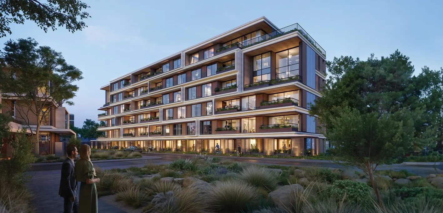 Naseem Al Jurf apartment building in the natural AlJurf landscape