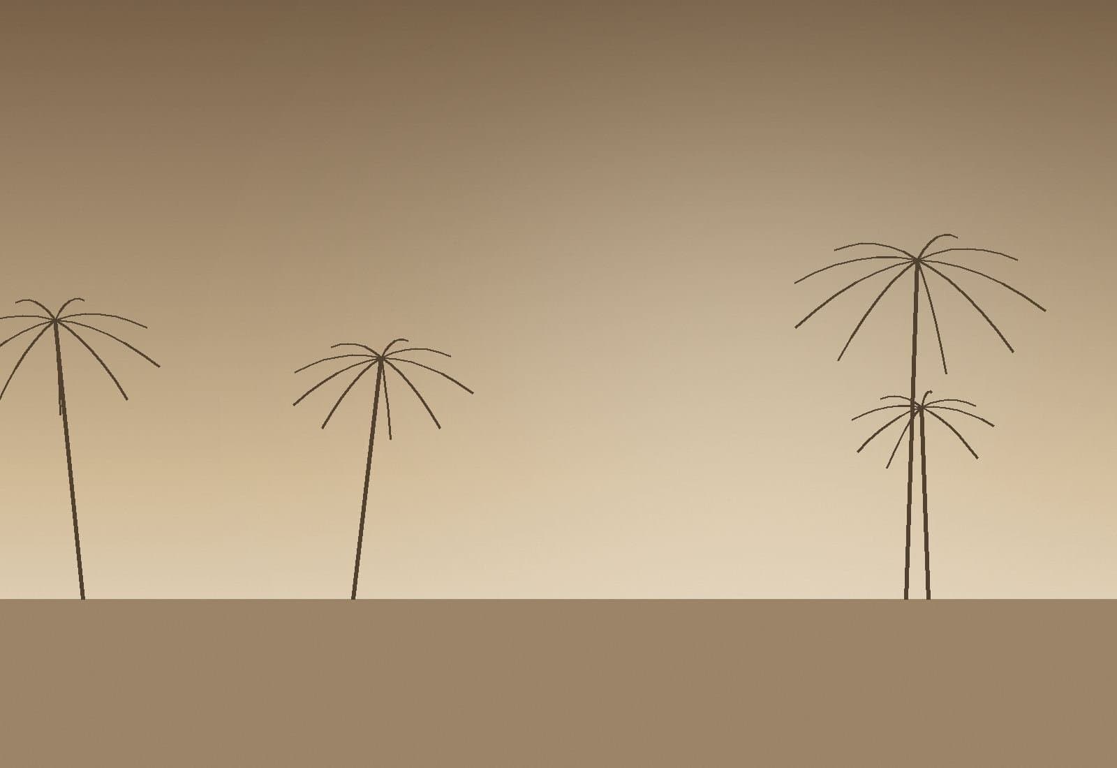 Palm Springs by Nakheel, developer Nakheel, Dubai: location graphic of four palm silhouettes for Hessyan First. Not a photograph of the site.