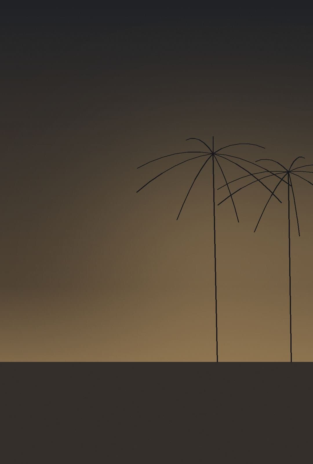 Palm Springs by Nakheel, developer Nakheel, Dubai: portrait graphic of palm silhouettes for Hessyan First. Not a photograph of the homes.