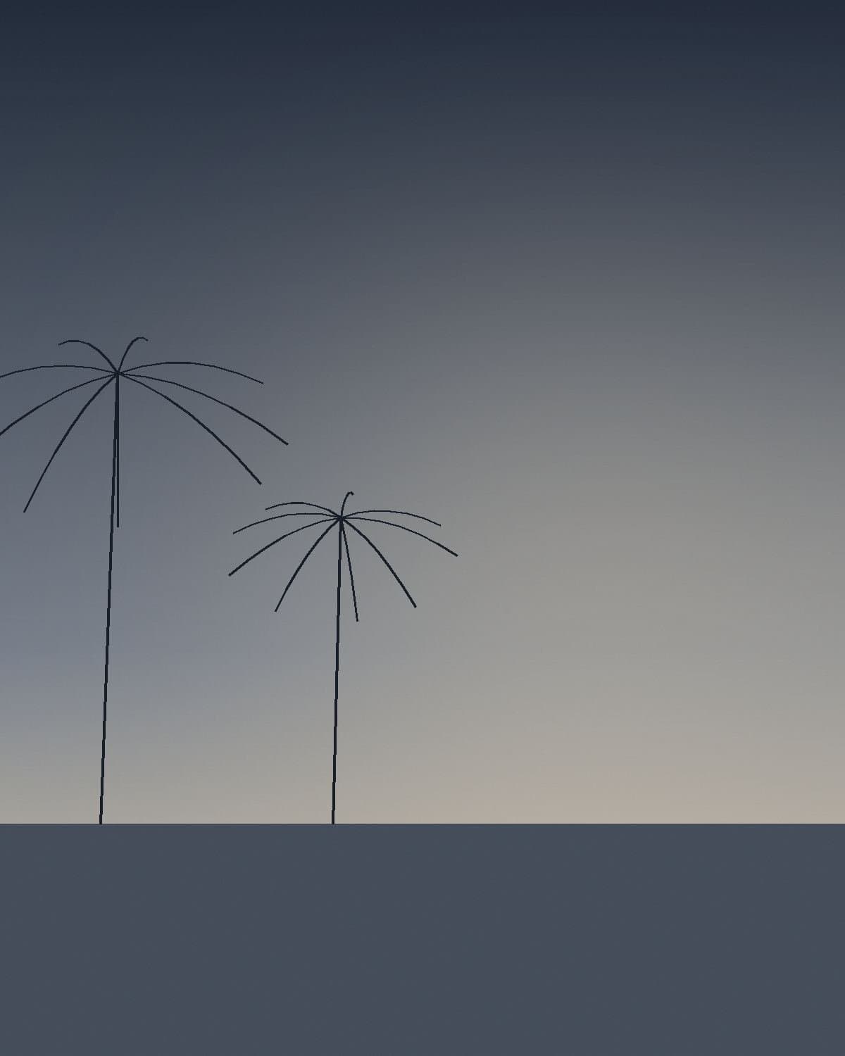 Palm Springs by Nakheel, developer Nakheel, Dubai: overview graphic of two palm silhouettes for Hessyan First. Not a photograph of the homes.