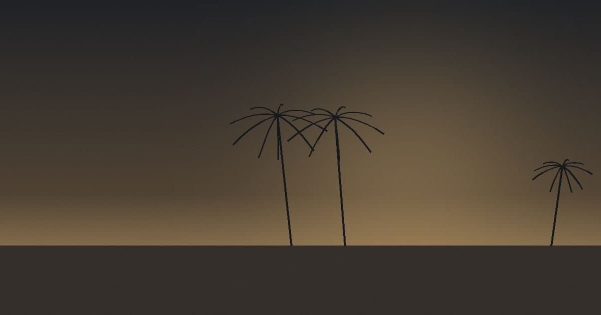 Palm Springs by Nakheel, developer Nakheel, Dubai: social graphic of palm silhouettes for the Hessyan First pre-launch guide. Not a photograph of the homes.
