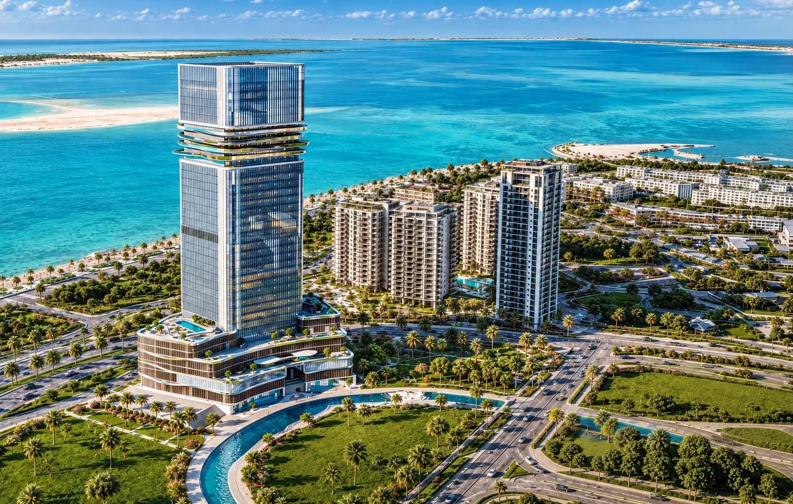 Radiant Legacy office tower by Radiant Real Estate on Al Reem Island, Abu Dhabi, exterior render