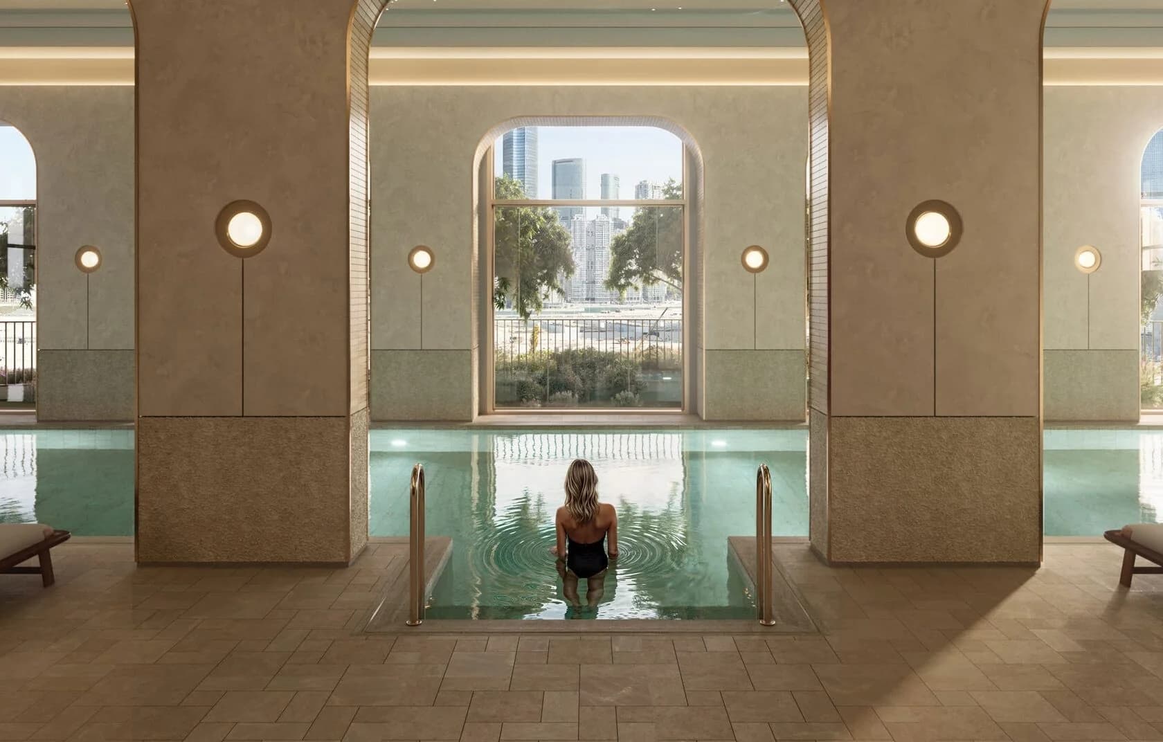 Indoor residents pool at St. Regis The Residences, Al Maryah Island