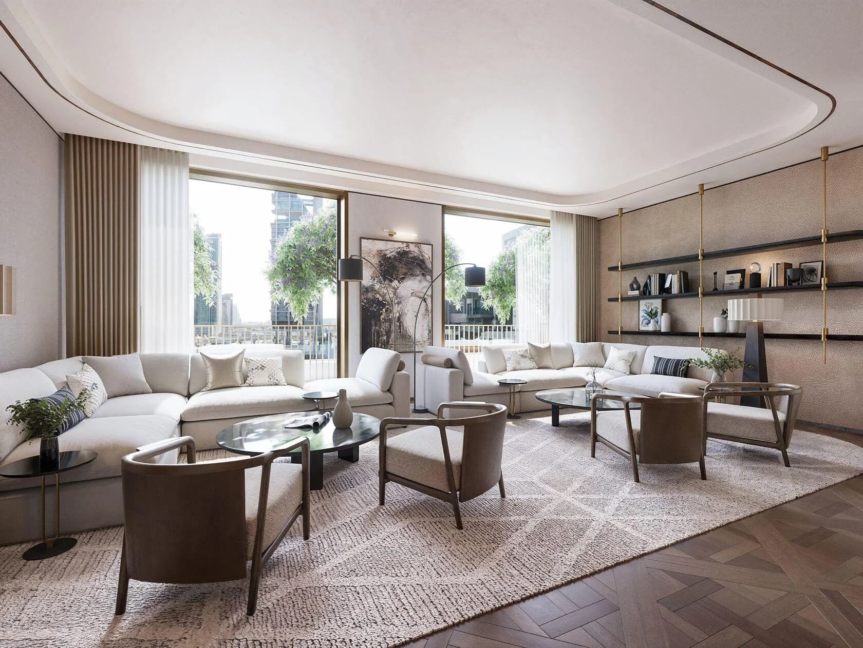 Private residents lounge at St. Regis The Residences, Al Maryah Island