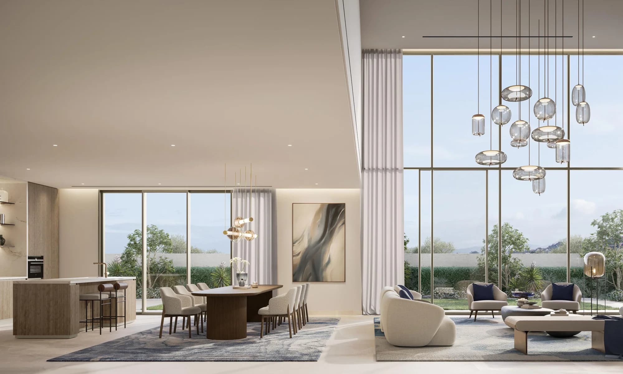 Talay villa interior palette at Marsa Al Saadiyat, natural materials and considered finishes