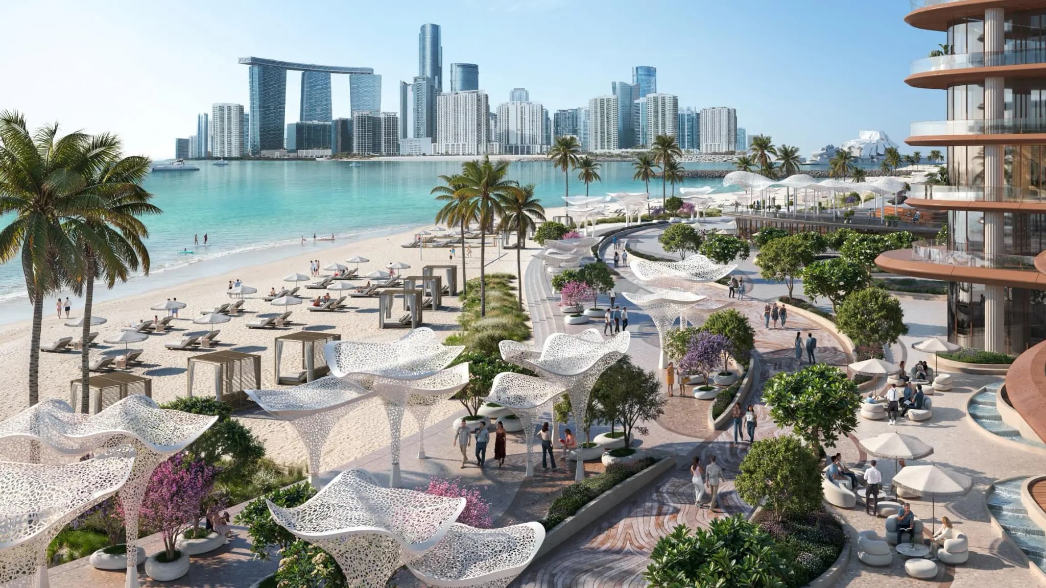 The Terrace at Marsa Al Saadiyat aerial view, Saadiyat Island, Abu Dhabi