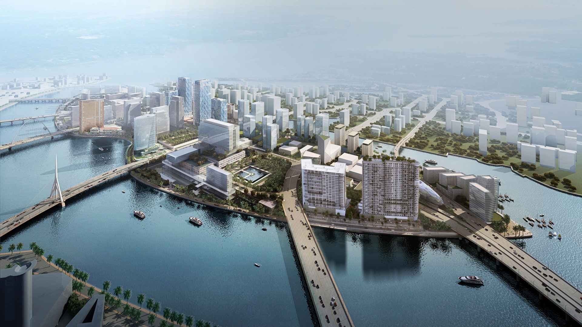 Waterfront city setting presented for Waldorf Astoria Residences Abu Dhabi